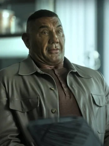 Dave Bautista The Killer's Game Grey leather Jacket