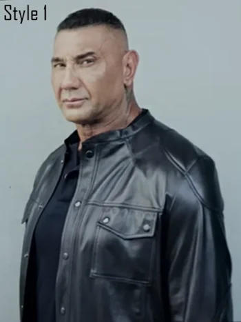 Dave Bautista The Killer's Game Leather Jacket Black