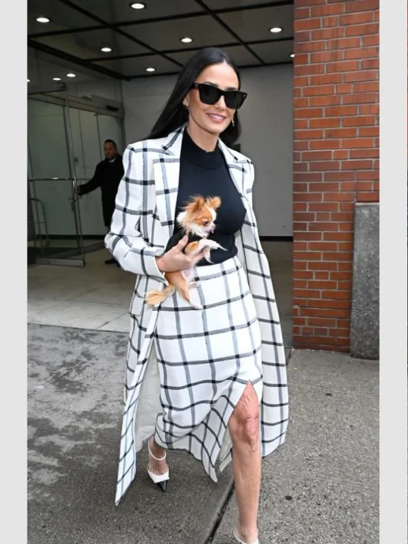 Demi Moore White Trench Coat