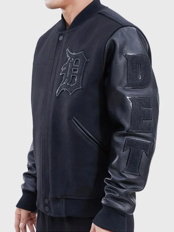 Pro Standard Detroit Tigers Varsity Jacket Side Pose