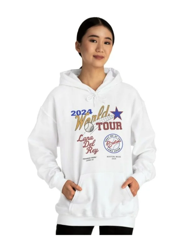 World Tour 2024 Lana Del Rey Hoodie White