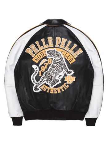 Unisex Pelle Pelle Soda Club Tiger Leather Jacket