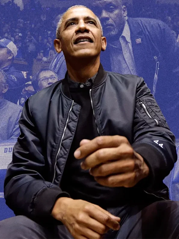 resident Barack Obama Black Bomber Jacket