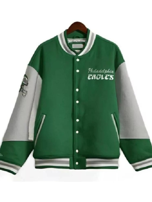 90s Eagles Letterman Jacket.