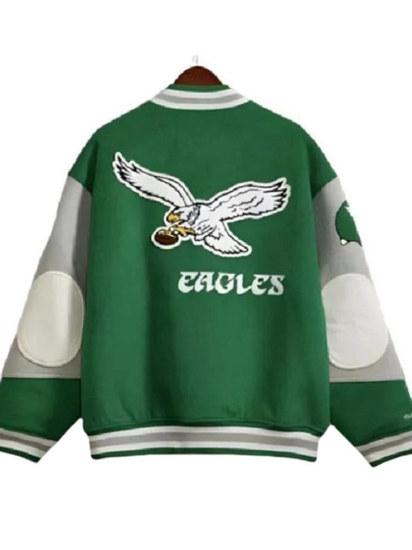 90s Eagles Letterman Jacket'