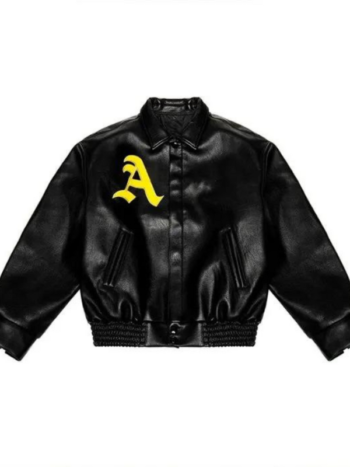 A Few Good Kids Bomber Black Leather Jacket.