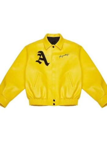 A Few Good Kids Bomber Yellow Leather Jacket