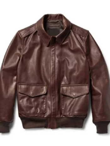 Adam Spencer Brown Leather Jacket.