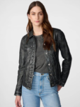 Addison Leather Denim Black Jacket.