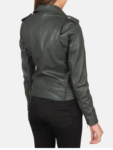 Alison Green Leather Biker Jacket.