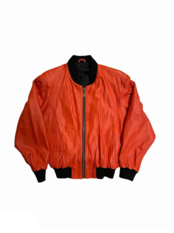 Angelo Litrico Vintage 80s Bomber Leather Jacket