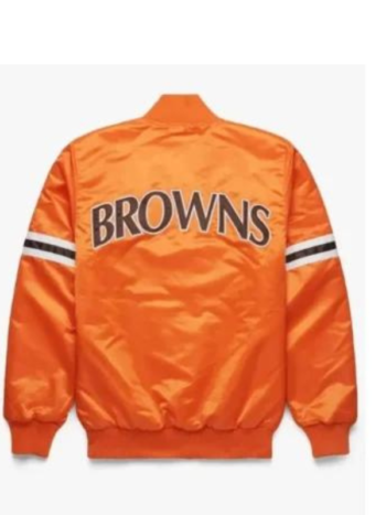 Deshaun Watson Cleveland Browns NFL Orange Varsity Jacket.