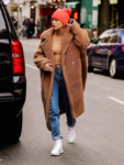 Hailey Bieber Oversize Fit Teddy Coat