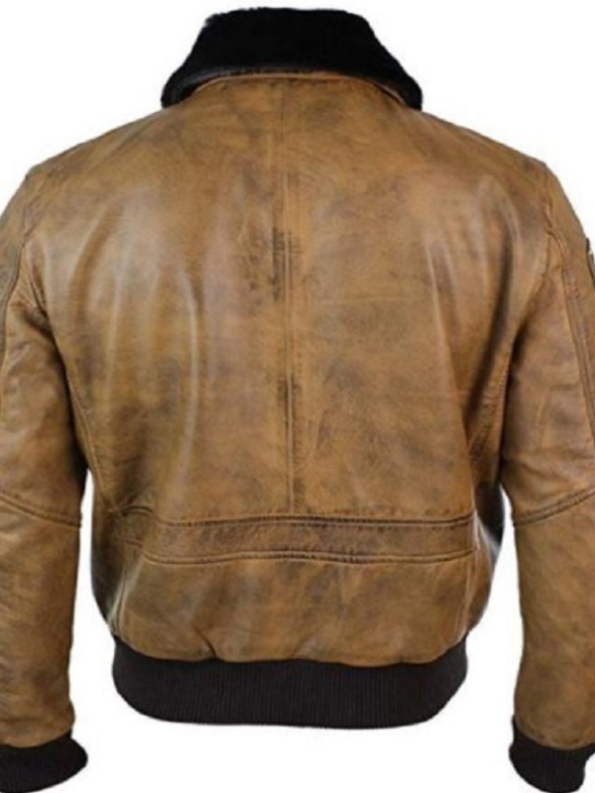 Men’s Brown Aviator Bomber Jacket