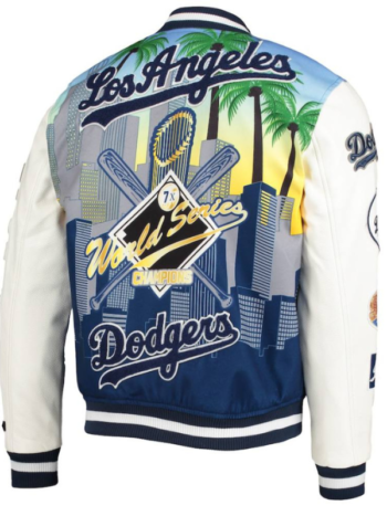 Pro Standard White Los Angeles Dodgers Varsity Jacket