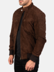 Sven Mocha Suede Bomber Jacket