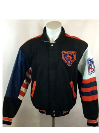 Chicago Bears NFL Jeff Hamilton Varsity Jacket.