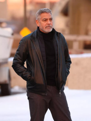 Wolfs 2024 George Clooney Leather Jacket