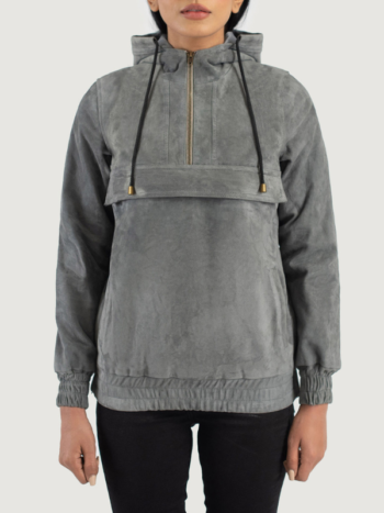 Zest Grey Hooded Pullover Jacket.