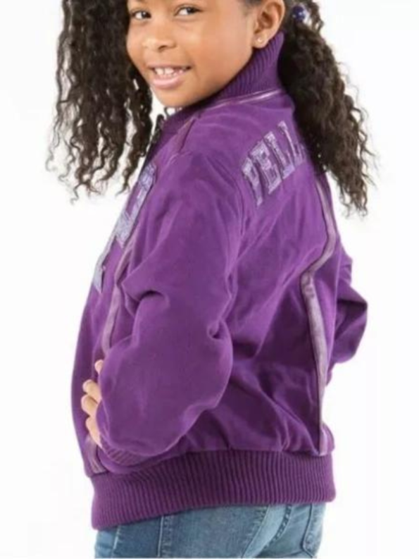 Exclusive Purple Pelle Pelle Kids Wool Jacket