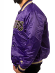 La Lakers Black And Satin Bomber Jacket