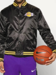 La Lakers Bomber Wordmark Jacket.