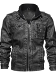 Men’s Vintage Slim Biker Leather Jacket