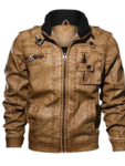 Men’s Vintage Slim Biker Leather Jacket