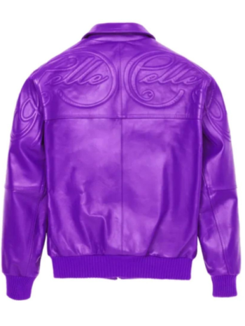 Pelle Pelle Purple Puff Plush Genuine Leather Jacket