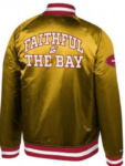 San Francisco 49ers Faithful To The Bay Gold Satin Jacket.