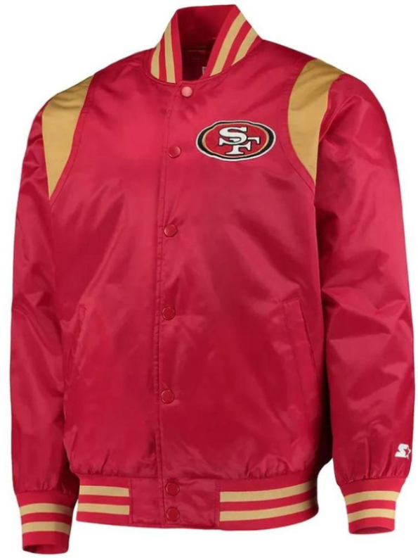 San Francisco 49ers Gold Prime Time Varsity Jacket.