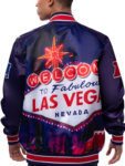 Super Bowl LVIII Las Vegas White Varsity Jacket.