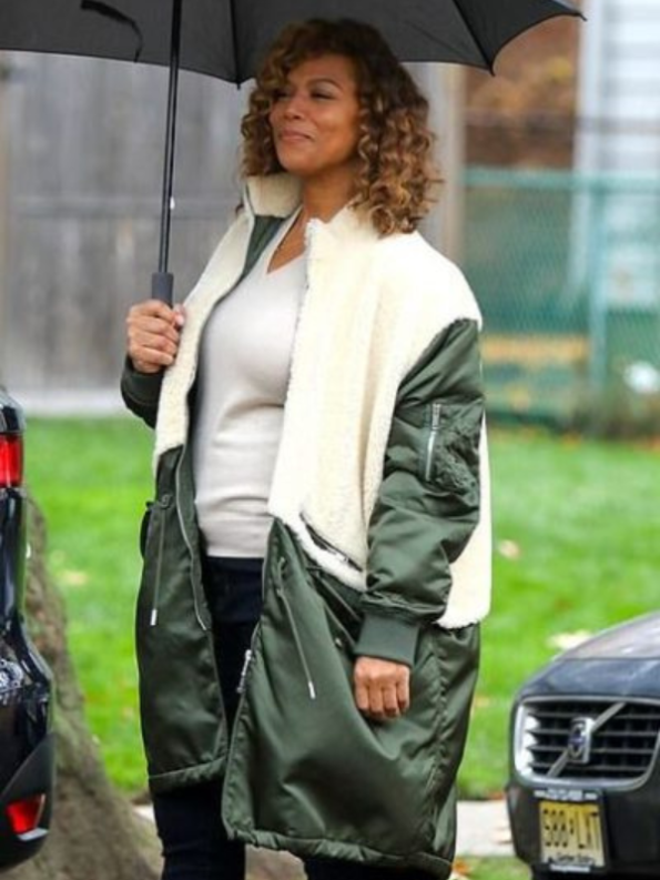 The Equalizer 2021 Queen Latifah Green Coat