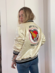 Vintage Satin Gold Wing Riders Jacket