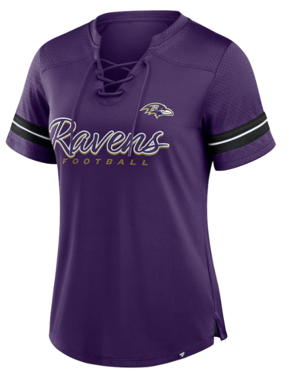 Women's Baltimore Ravens Fanatics Purple Play Script Lace-up.