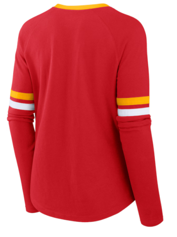 Women's Kansas City Chiefs Fanatics Won And Done Lace-up Fashion Top