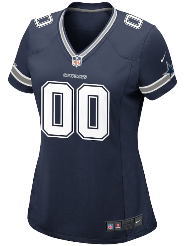 Women's Nike Navy Dallas Cowboys Custom Jersey.