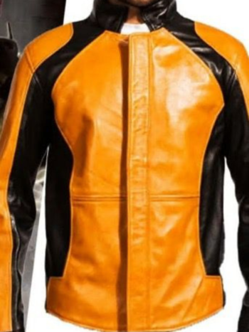 Yellow & Black Leather Jacket.