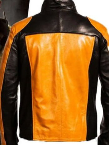 Yellow & Black Leather Jacket