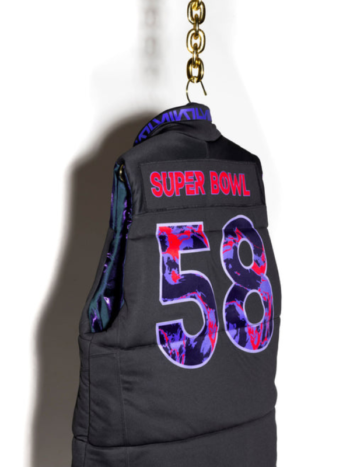 kristine Juszczyk NFL Super Bowl Puffer Vest