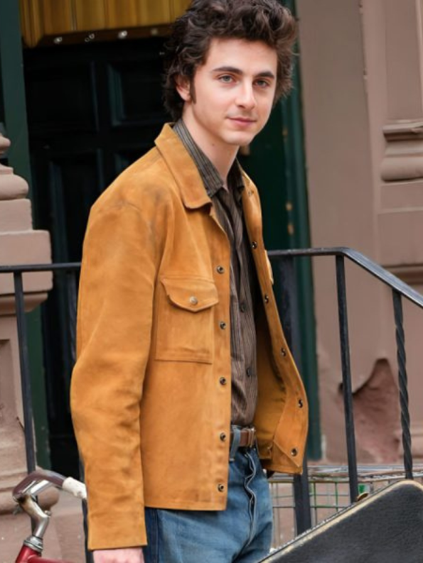 A Complete Unknown Timothée Chalamet Suede Jacket.