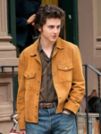 A Complete Unknown Timothée Chalamet Suede Jacket.