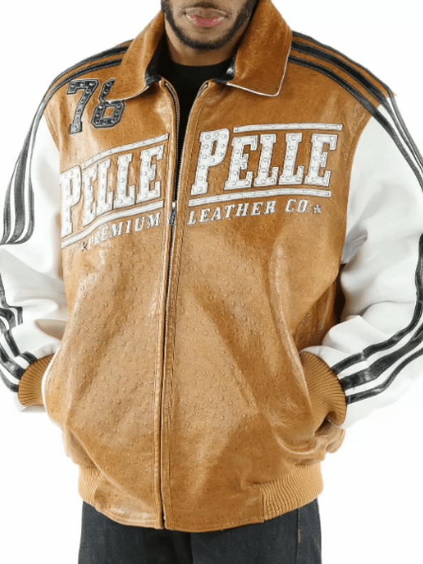 Brown Wild Ones Pelle Pelle Leather Studded Jacket