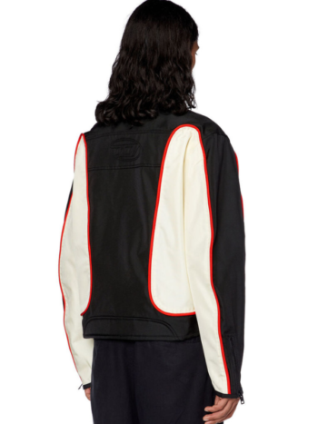 J-blink Black And White Biker Jacket