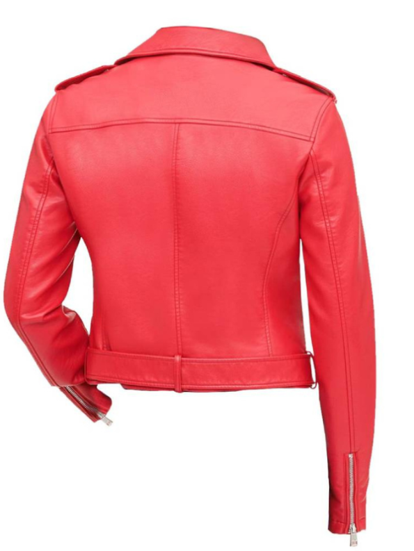 Jolie Short Biker Leather Jacket.