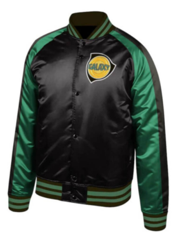 MLS LA Galaxy Black And Green Satin Jacket.