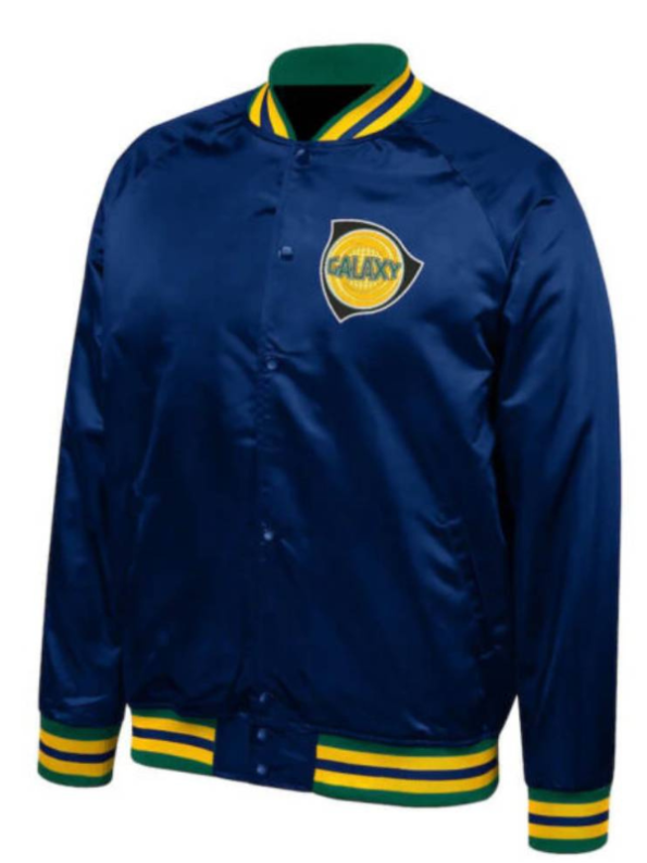 MLS Team LA Galaxy Navy Blue Satin Jacket