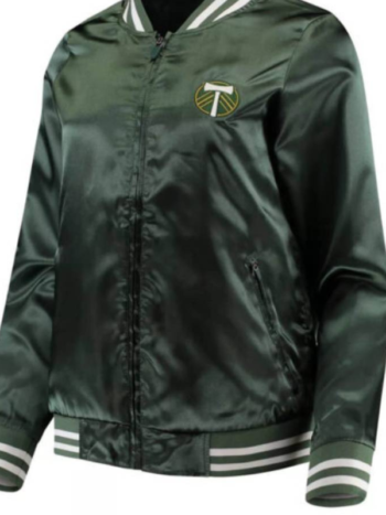 MLS Team Portland Timbers Green Satin Jacket