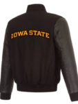 NCCA Team Iowa Hawkeyes Black Varsity Jacket.