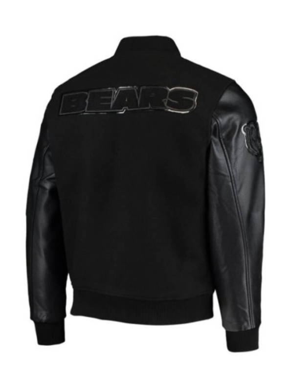 NFL Chicago Bears Black Varsity Jacket.